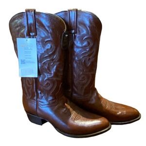 Dan Post Brown Leather Western Boots  Mens 10D Premium Leather, NWT